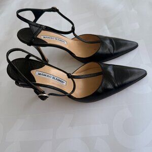 Manolo Blahnik T-strap heels